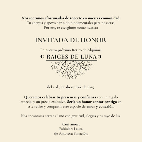 Retiro Raices de Luna